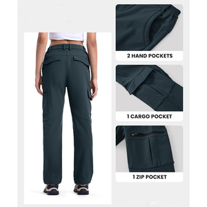 Pantalones Softshell para mujer, transpirables, impermeables, a prueba de viento, para exteriores, duraderos, cálidos, elegantes, para senderismo - Product Image 2