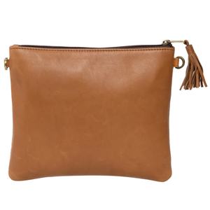 Prêt à expédier sac fourre-tout à bandoulière de Bohème occidentale en cuir de vachette véritable avec des cheveux de couleur naturelle décorés de fleurs à glands - Product Image 2