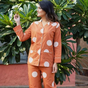 Holiday Winter Safe Long Sleeve Printed High <b>Shirt</b> With Pant Cotton Fabric Casual 2 Piece Set - Product Image 1