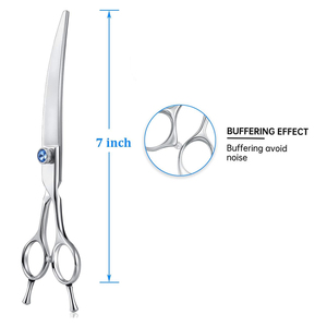 La mejor Tijera para el cuidado de mascotas con tornillo ajustable Tijeras para el cuidado del cabello Acabado en espejo Reposapiés doble Alemán - Product Image 3