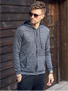 Sweat à capuche zippé lourd Logo personnalisé vierge unisexe 100% polaire coton pulls décontractés sweats à capuche en gros - Product Image 4