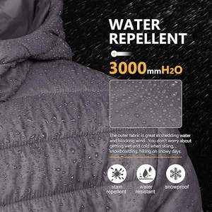 เสื้อโค้ทคอปกตั้งบุนวมสีพื้นสำหรับผู้ชายเสื้อแจ็คเก็ตขนเป็ดกลางแจ้งมีซิปปิดสำหรับฤดูหนาว - Product Image 6