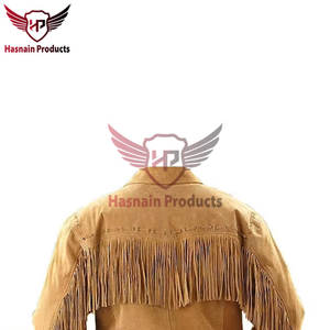 Premium <b>Men's</b> Casual <b>Suede</b> Leather Denim <b>Jacket</b> - Genuine Leather Fashion Western Trucker Biker Style - Product Image 5