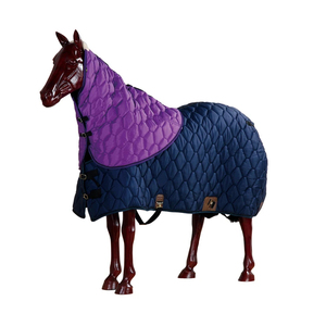 High Quality <b>Heavy</b> Weight Black Winter Horse Rug Windproof Waterproof Polyester Cotton Filling Fabric Shell Horse Riding <b>Blanket</b> - Product Image 1