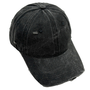 Nueva venta al por mayor Unisex Vintage algodón ajustable negro papá sombrero teñido desgastado deportes gorras en blanco lavado gorra de béisbol - Product Image 2