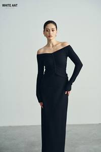 Sexy elegante DONNA KNIT TOPS blusa blanca mujeres Tops diseño blusas y Camisas de mujer 88% algodón 11% poliéster 1% Spandex - Product Image 6