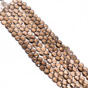 Cuentas de piedras preciosas de briolette de corazón facetado de cuarzo ahumado natural para hacer hebras de joyería, venta al por mayor, cuentas de cuarzo sueltas de 8mm a granel - Product Image 4