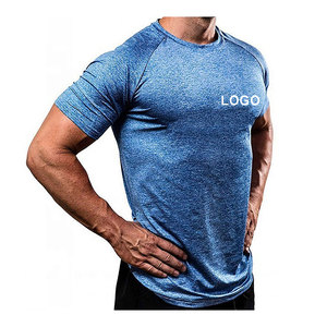 Séchage rapide Fitness Gym Stock 100% coton t-shirt pour hommes personnalisé Slim Fit vêtements de sport entraînement t-shirt à manches courtes course - Product Image 6