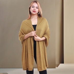 100% Women's Winter Warm <b>Pashmina</b> Scarf Oversized Soft Sustainable Cashmere Plain Rib Knitted <b>Shawl</b> Stylish Traditional <b>Shawl</b> - Product Image 4