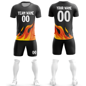 Personnalise des maillots de football de haute qualité avec des ensembles de football imprimés à séchage rapide et des maillots de couleur unie - Product Image 3