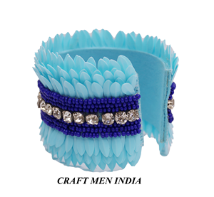 Brazalete con cuentas de semillas bordado hecho a mano único diseño de borla nueva moda estilo clásico accesorio de viaje para aniversario - Product Image 4