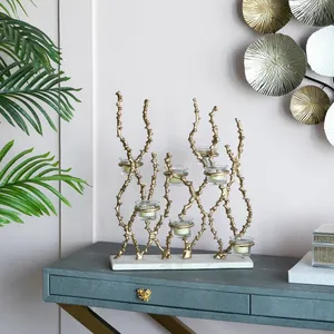 Bougeoir en aluminium noir mat de luxe, fait à la main, portable, décoration contemporaine pour la maison, modèle ZE-3329L pour anniversaire, religieux - Product Image 6