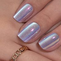 Ongles à presser carrés Chrome Cat Eye en gel souple violet, 32 pièces, 16 tailles, qualité salon, faux ongles naturels, vente en gros