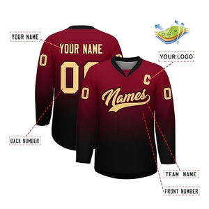 Uniformes de hockey de poliéster 100% de alta calidad, tendencia personalizada, nuevo diseño, camisetas transpirables con nombre de equipo para ropa de hockey sobre hielo - Product Image 3