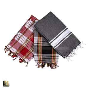 Vente en gros Serviette de plage en coton turc Design tissé sur mesure avec bordure rayée à texture très absorbante Production directe en usine - Product Image 1