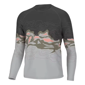 Camisas de pesca transpirables antiolor de alta calidad para hombres, sublimación de manga larga personalizada, protección UV, Jersey de pesca de secado rápido - Product Image 5