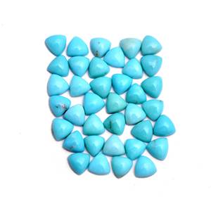 Cabujón de Turquesa de 3 mm, Corte Trillón, Liso, Natural de Arizona, para Joyería, Aspecto Impresionante, Acabado Elegante, Corte Brillante Ojo de Gato - Product Image 3