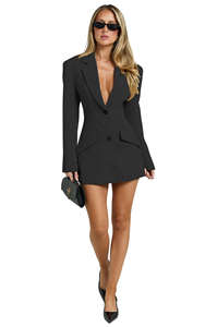 Compre Vestido Blazer Formal Personalizado para Mujer, Cierre de un Solo Botón, Estilo Ejecutivo y Cóctel, Largo Regular - Product Image 5