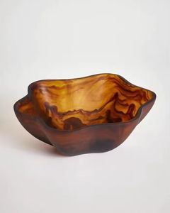 Bol de service à salade en bois naturel sur mesure recouvert d'émail Bol de table en bois à bas prix Top vente Bols durables - Product Image 4