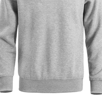 Toptan Büyük Beden Erkek %100 Pamuklu Örme Astarlı Polar Sweatshirt Uzun Kazak Kalın Bisiklet Yaka OEM Baskılı Yıkanmış
