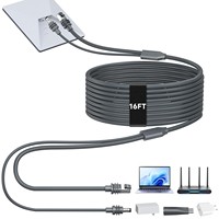 Cable Starlink Mini de 30m, 2 en 1, Cat6 RJ45 DC5521, Cable de Alimentación Impermeable para Exteriores, Cable Integrado