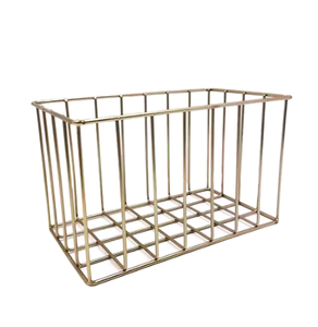 Panier de rangement en métal avec revêtement en poudre noire le plus vendu pour la solution d'organisation de table domestique décorative de cuisine à domicile - Product Image 4