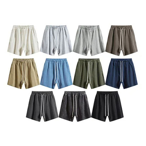 Pantalones cortos de sudor transpirables impermeables de LICRA/poliéster sólidos de cintura media personalizados para hombres, lavado con ácido de piedra desteñida al sol, estilo Hip Hop - Product Image 6