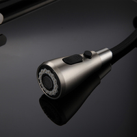 Robinet de cuisine monotrou extractible avec douchette rétractable à 360 degrés, mitigeur eau chaude et froide