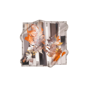 Vintage Designer Floral <b>Silk</b> <b>Square</b> <b>Scarf</b> for Spring Summer - Product Image 1