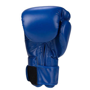 Gants de kick-boxing en vente chaude pour hommes, couleur bleue, cuir PU, lacets, entraînement MMA, art martial, gants de kick-boxing - Product Image 4