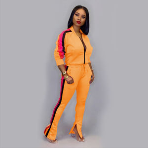 Ensemble de survêtements pour femmes en gros le moins cher veste zippée sport deux pièces ensemble unisexe personnalisé femmes vêtements survêtements personnalisés - Product Image 4