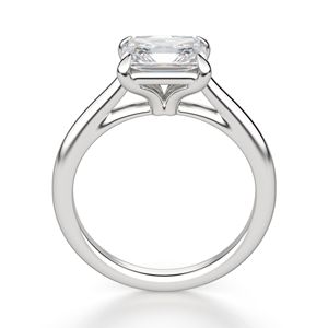 Bague de fiançailles Est-Ouest avec diamant taille radiante pour femme - Product Image 2