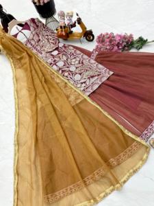 PEPLUM TOP ROUGE GHARARA ROBE INDIEN/PAKISTANI ROBE DE MARIÉE 2025 Agrémentée Dabka Zari Travail Pakistanais Indien Vêtements - Product Image 6