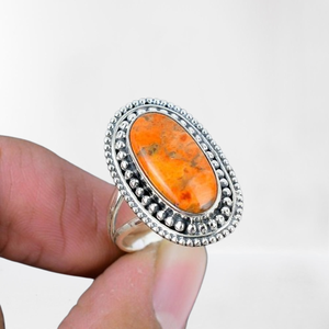 Anillo de promesa de joyería sólida de Plata de Ley 925, anillo giratorio de piedras preciosas naturales hecho a mano turquesa, regalo de boda, joyería de plata fina - Product Image 1