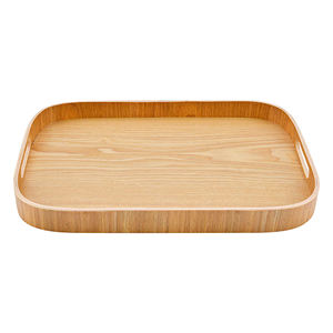 Bandeja de forma personalizada Diseño hecho a mano Bandeja de madera para servir Pasta dulce con acabado natural de alta calidad Platos para servir Vajilla Decoración - Product Image 1
