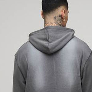 Sudadera con Capucha Casual de Otoño para Hombre, 100% Algodón, con Estampado Digital, Lavado Ácido, Estilo Desgastado, Dobladillo y Puños Acanalados, Venta Caliente - Product Image 4