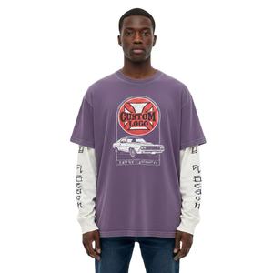 Camiseta de Manga Larga de Doble Capa de Alta Calidad, Estilo Urbano, con Estampado, para Hombre - Product Image 3