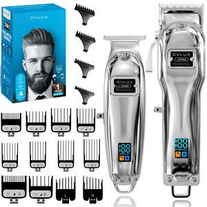 Ensemble de tondeuses à cheveux et de tondeuses à barbe sans fil professionnelles pour hommes, machine rechargeable pour couper les cheveux et tailler la barbe - Product Image 4