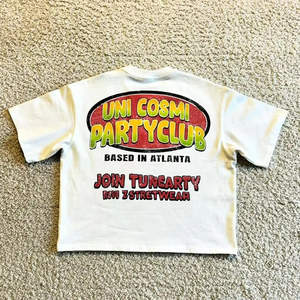 T-shirt personnalisé pour hommes surdimensionné Boxy à manches courtes 100% T-shirt tricoté poids lourd 270gsm DTG imprimé épaules tombantes solide 100% coton - Product Image 2