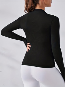 Women Yoga <b>Jacket</b> Breathable Stretch Slim Fit Activewear Top for Gym <b>Workout</b> Running Fitness - Product Image 4