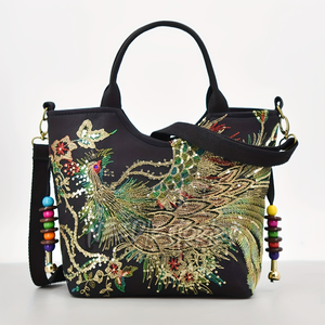 Bolso de hombro de lona hecho a mano más vendido 100% diseño de puntada a mano personalizado hecho en Pakistán - Product Image 6