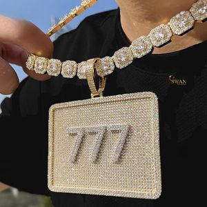 Lujo Cisne diamante 925 Plata laboratorio crecido brillante corte helado Hip Hop colgante collar personalizado declaración regalo él IGI - Product Image 2