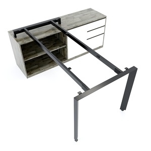 Trian Concept 160x80 Industrial Design Style Assembled Table with <b>Cabinet</b> Legs HCTA022 - Product Image 1