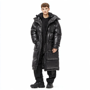 Veste longue matelassée chaude d'hiver pour homme, 100% polyester et élasthanne, veste longue matelassée pour homme, veste longue matelassée de rue pour homme - Product Image 6