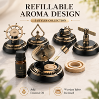 Diffuseur d'huiles essentielles solaire rotatif multifonctionnel pour voiture, ornement aromatique, parfum longue durée, tablette parfumée en bois pour tableau de bord