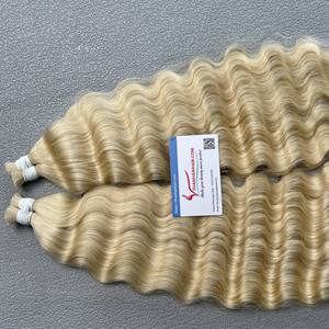 Meilleure vente Thanh 100% vierges vietnamiennes Remy Extensions de cheveux humains Blonde droite en vrac 14-16 pouces 100g Ready Ship HD - Product Image 5