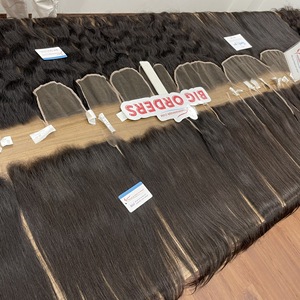 HD Thụy Sĩ đóng cửa phía trước tóc thô Việt bó tóc ren đóng cửa phía trước kết hợp đầy đủ tóc giả phần mở rộng tóc con người - Product Image 4