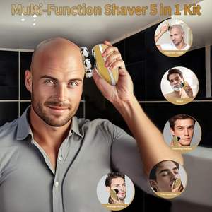 Rasoir électrique étanche 5 en 1 pour hommes, rasoir à tête flottante avec fonction sèche et humide pour la maison ou les voyages, kits de toilettage IPX7 - Product Image 5