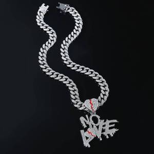 Precio de lujo Hip Hop 925 Plata VVS Moissanite diamante tenis Cadena 3MM 4MM 5MM colgante hombres mujeres Hip-hop joyería para unisex - Product Image 2