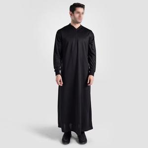 Vente en gros Premium élégant Jubba Qatar Thobe couleur unie hommes Jubah Al arabe musulman Thobe Dubai islamique Dubaï hommes - Product Image 1